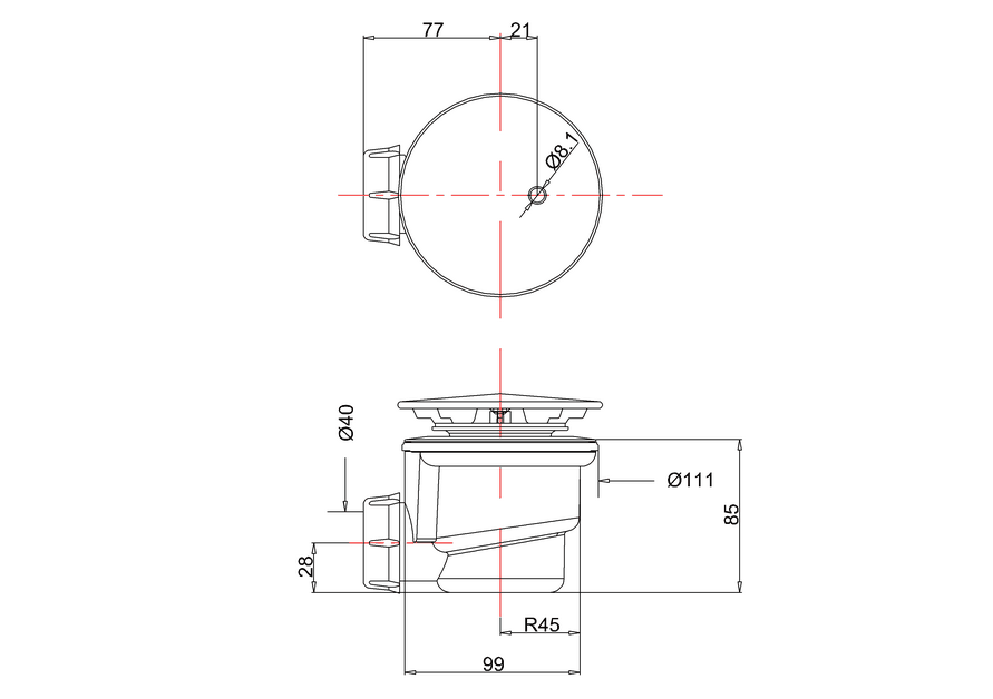 High flow vortex shower waste BB Whitebook