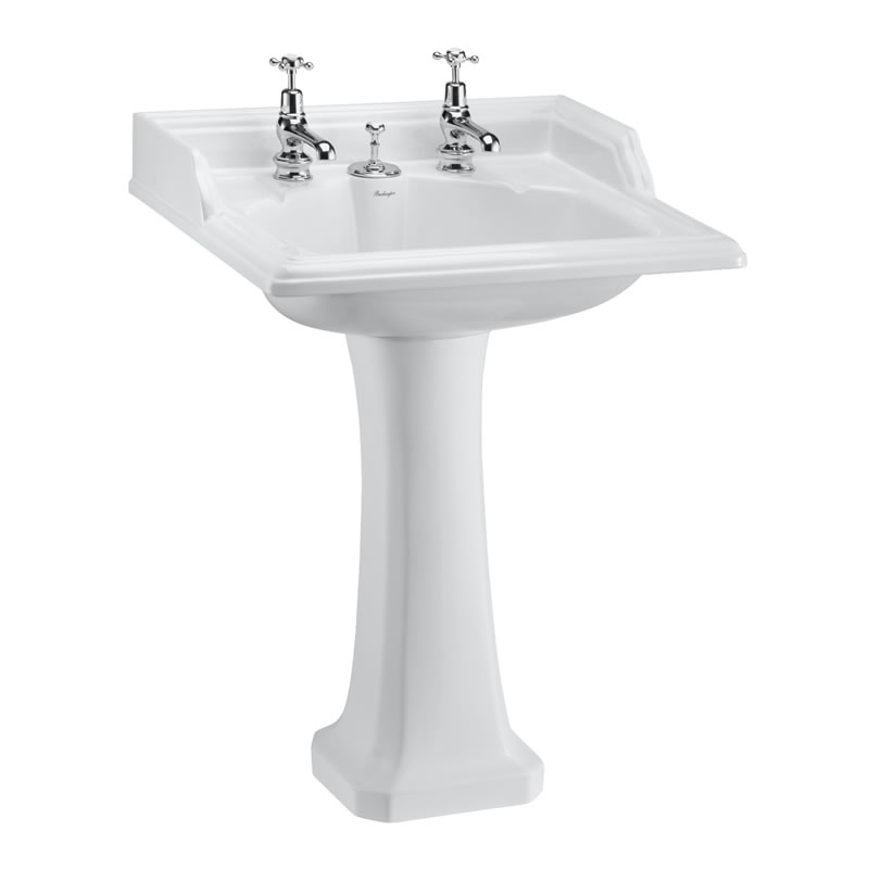 Classic 65cm basin with invisible overflow and Classic standard pedestal