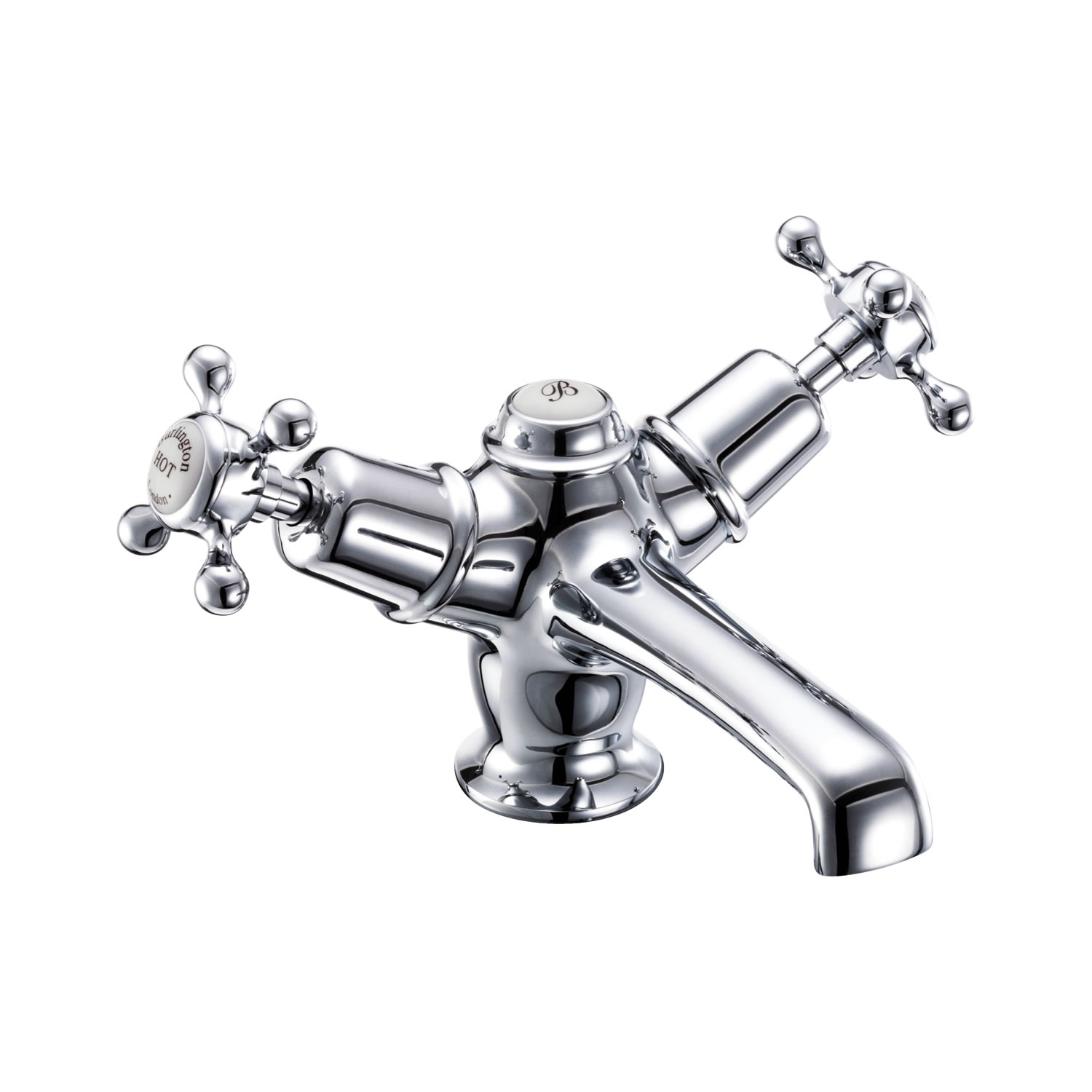 Claremont basin mixer with low central indice with click-clack waste