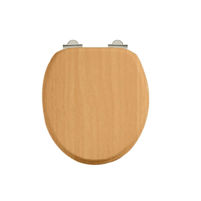 Beech Solid Wood Seat with soft-close chrome hinge