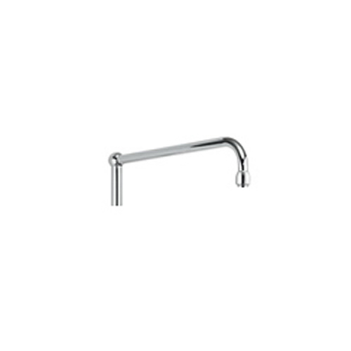 Straight shower arm for vertical riser mounting