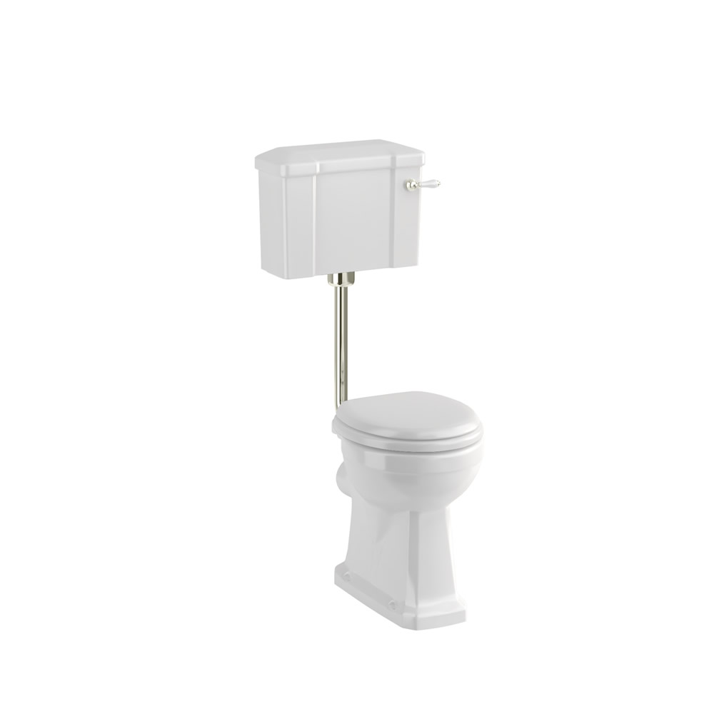 Standard low level WC with 520 lever cistern - NICKEL