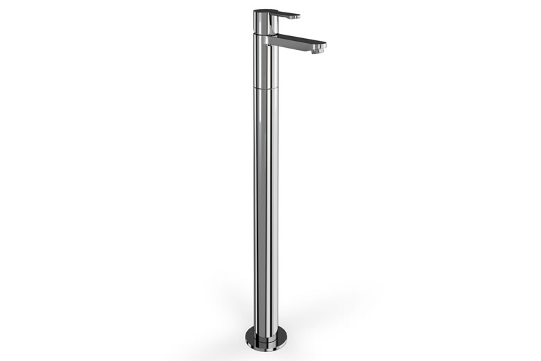 Crystal single-lever bath filler on stand pipe floor standing