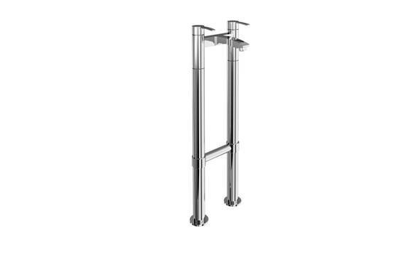 Sapphire bath filler on stand pipes floor-standing
