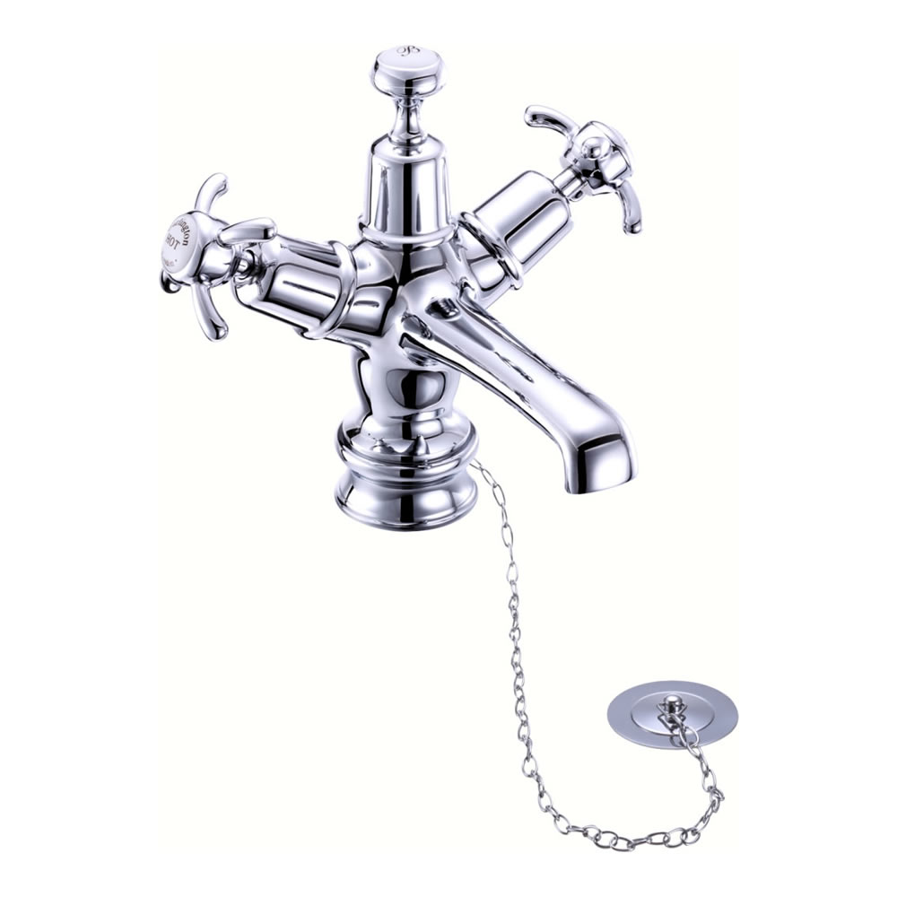 Anglesey Regent basin mixer with plug and chain waste