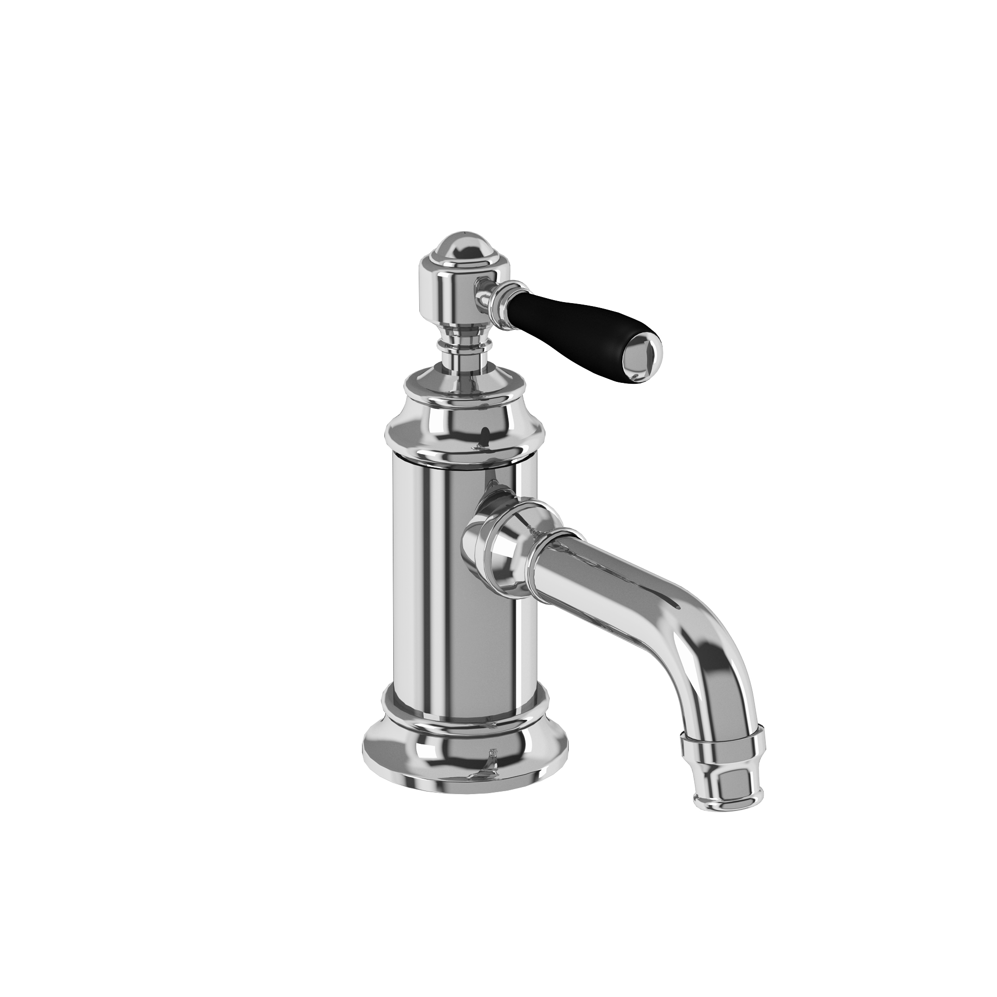 Arcade Single-lever basin mixer without pop up waste - chrome - with black lever