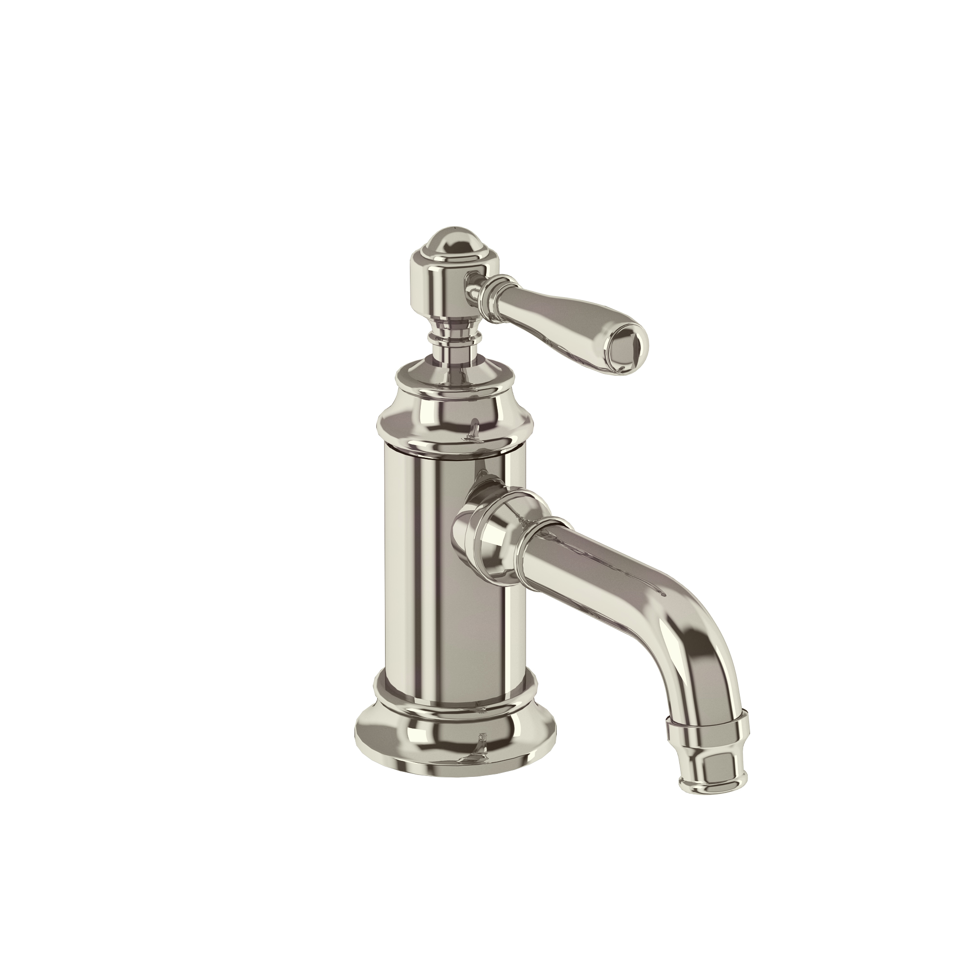 Arcade Single-lever basin mixer without pop up waste - nickel - with brass lever