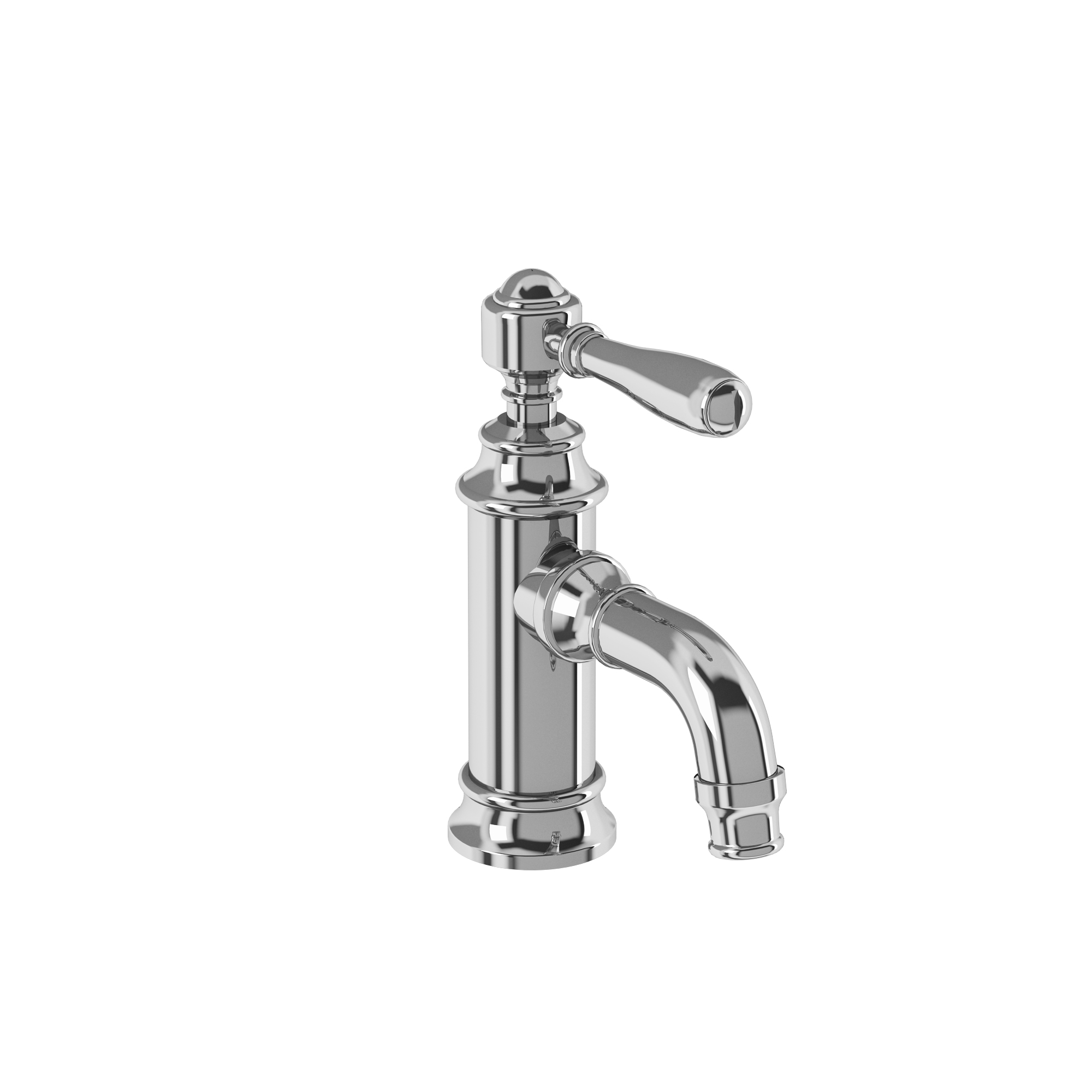 Arcade Mini single-lever basin mixer without pop up waste - chrome - with brass lever