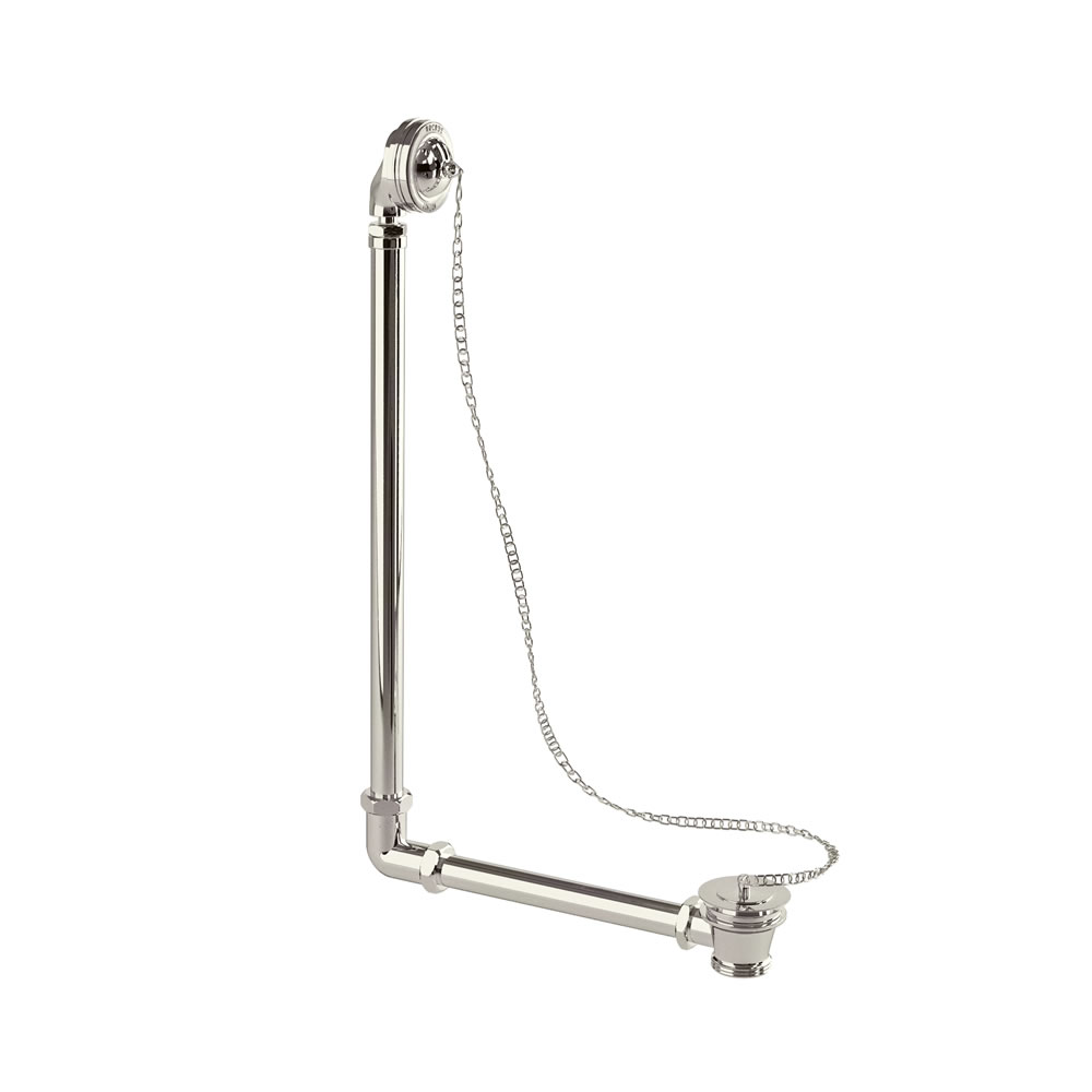 Exposed bath overflow, waste, plug and chain BB Whitebook