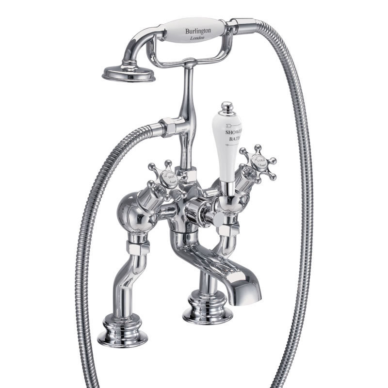 Birkenhead Regent angled bath shower mixer - deck mounted