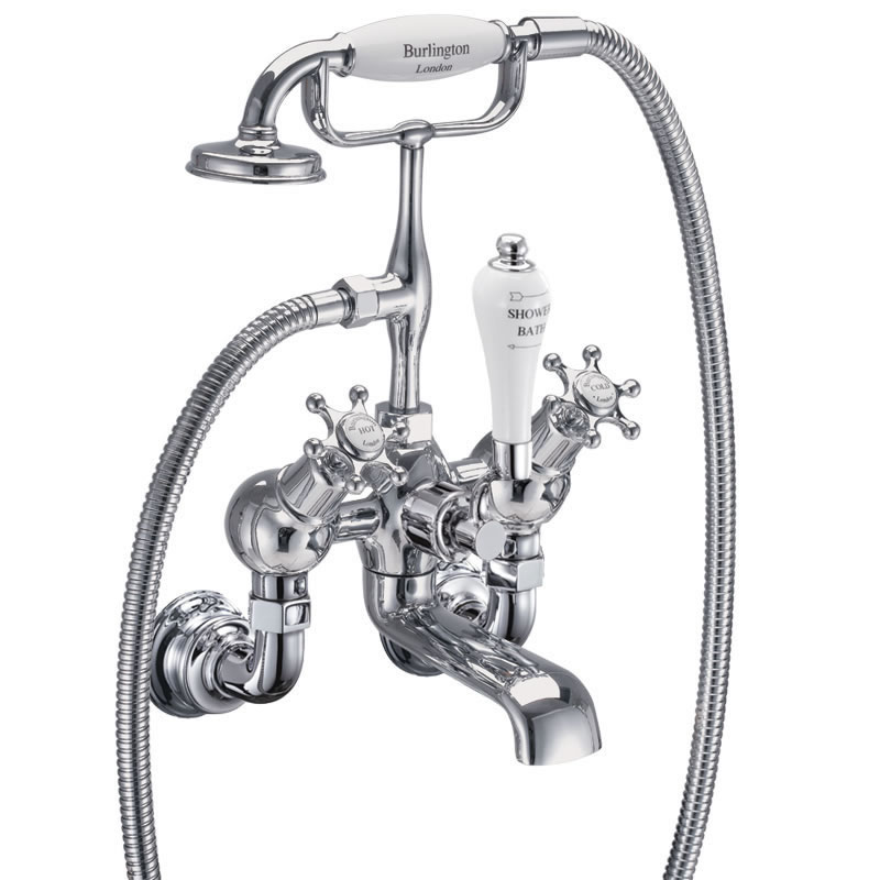 Birkenhead Regent angled bath shower mixer - wall mounted