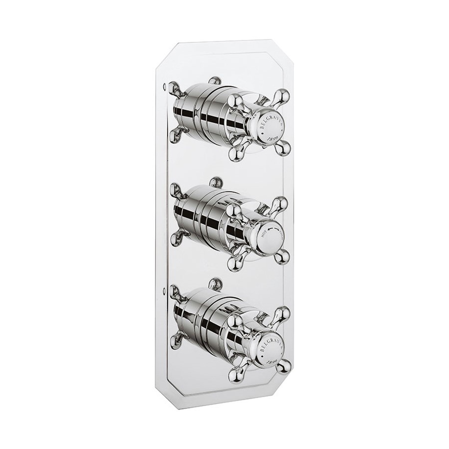 Belgravia Crosshead Thermostatic Shower Valve with 2 Way Diverter 