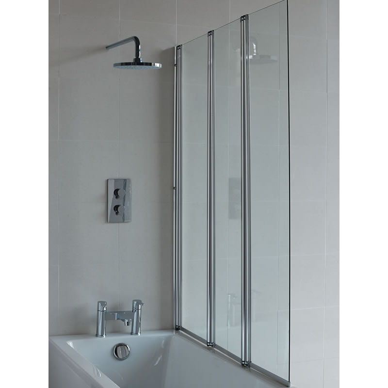 Three-panel bathscreen