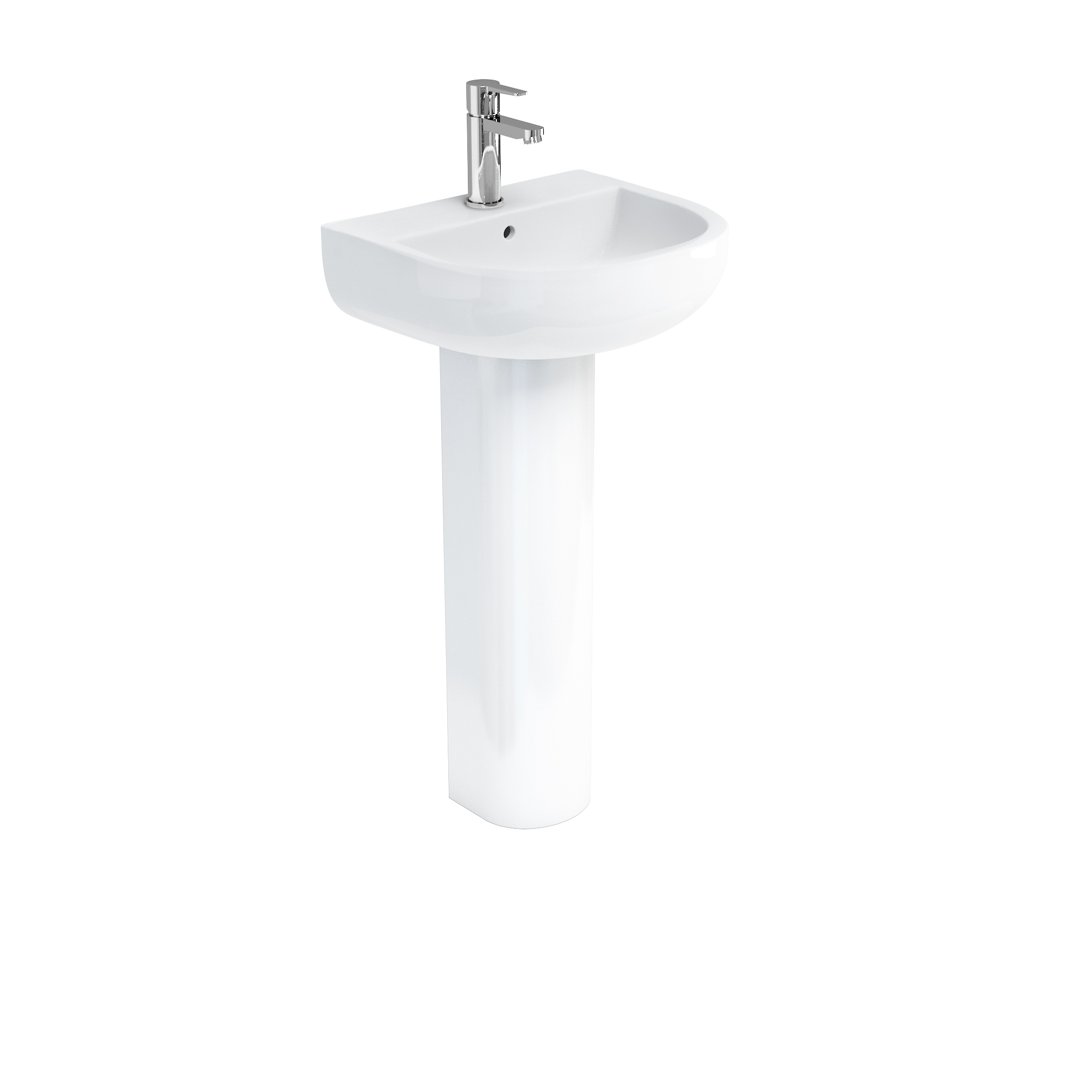 Compact 450 basin and round fronted pedestal
