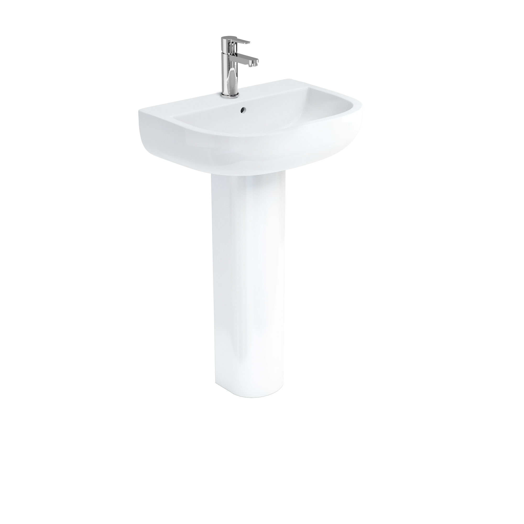 Compact 550 basin and round fronted pedestal