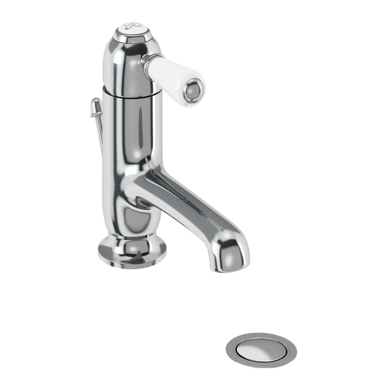 Chelsea straight basin mixer with pop up waste