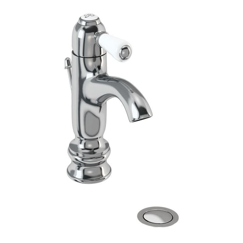 Chelsea Regent curved basin mono tap with pop up waste