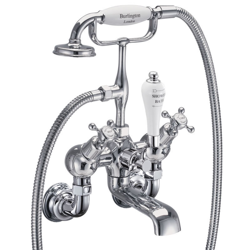 Claremont Regent angled bath shower mixer - wall mounted