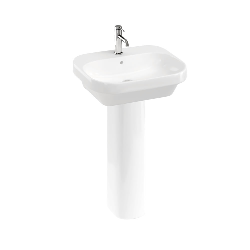 Curve2 55 Basin with Full Pedestal