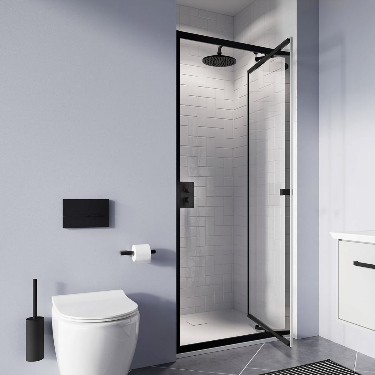 Clear 6 Infold Door black | BB Whitebook