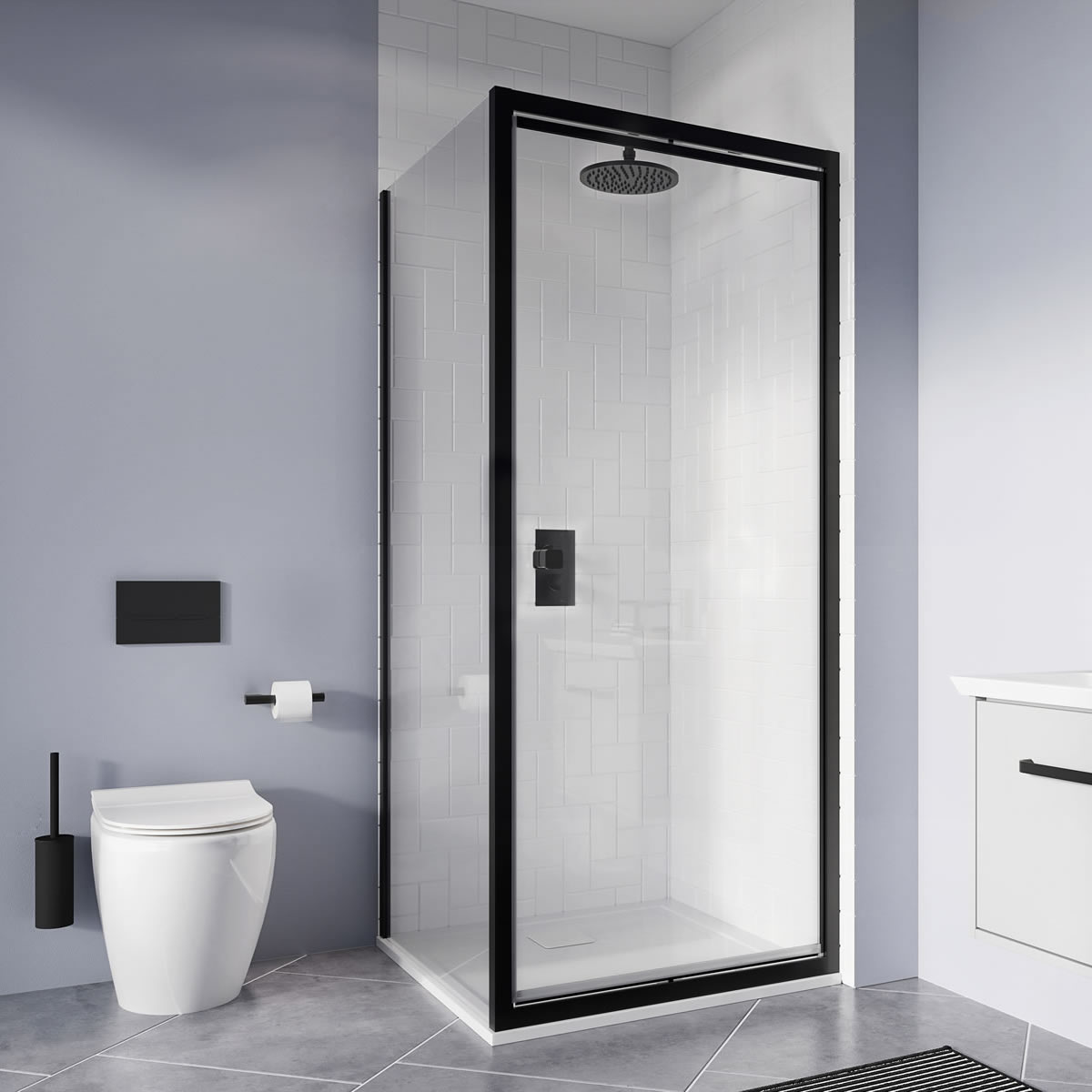 Clear 6 Infold Door & Side Panel black | BB Whitebook