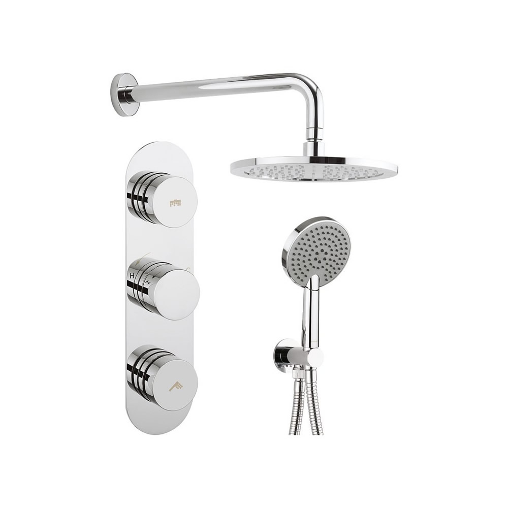 Dial Central Trim Thermostatic Shower Valve with 2 Way Diverter, 