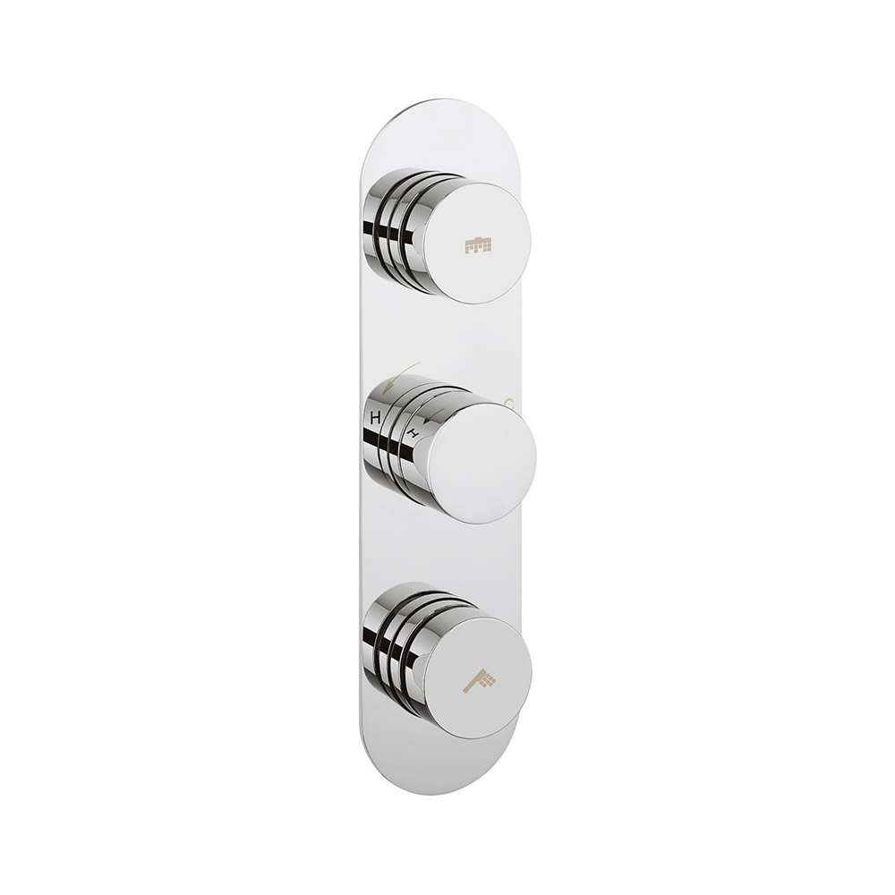 Dial Central Trim Thermostatic Shower Valve with 2 Way Diverter 