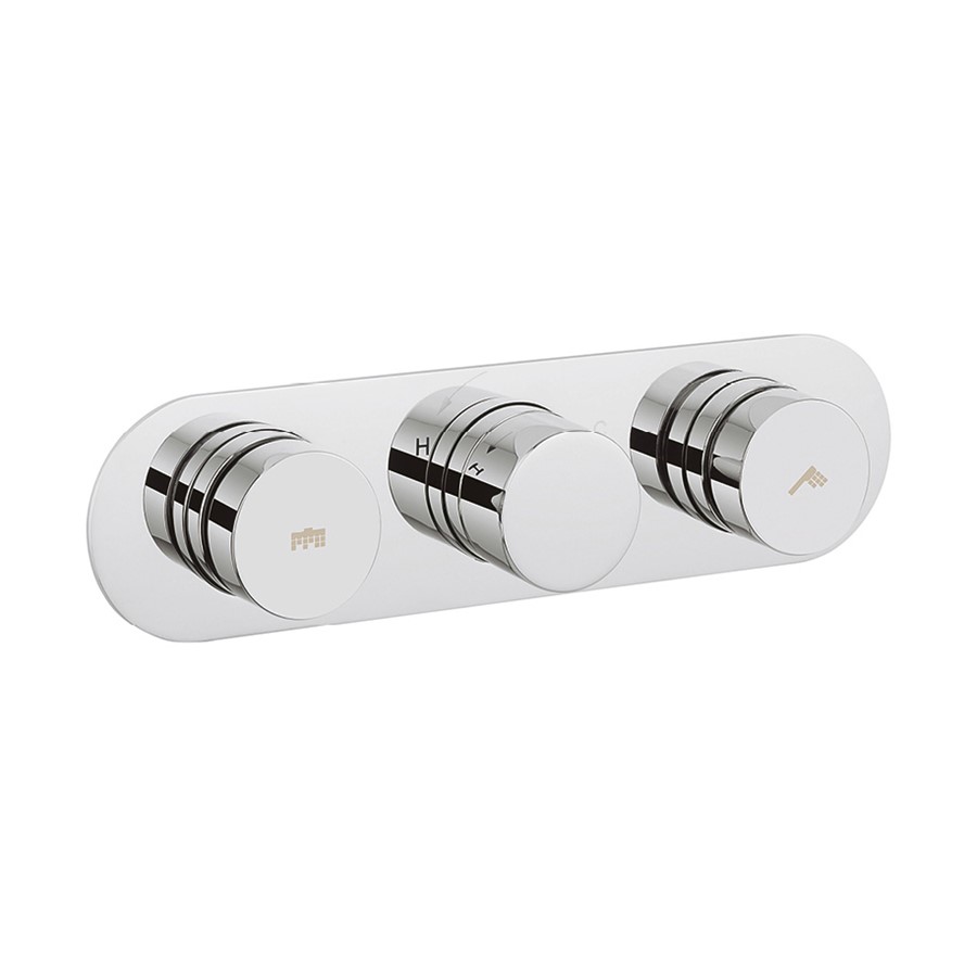 Dial Central Trim Thermostatic Shower Valve with 2 Way Diverter 