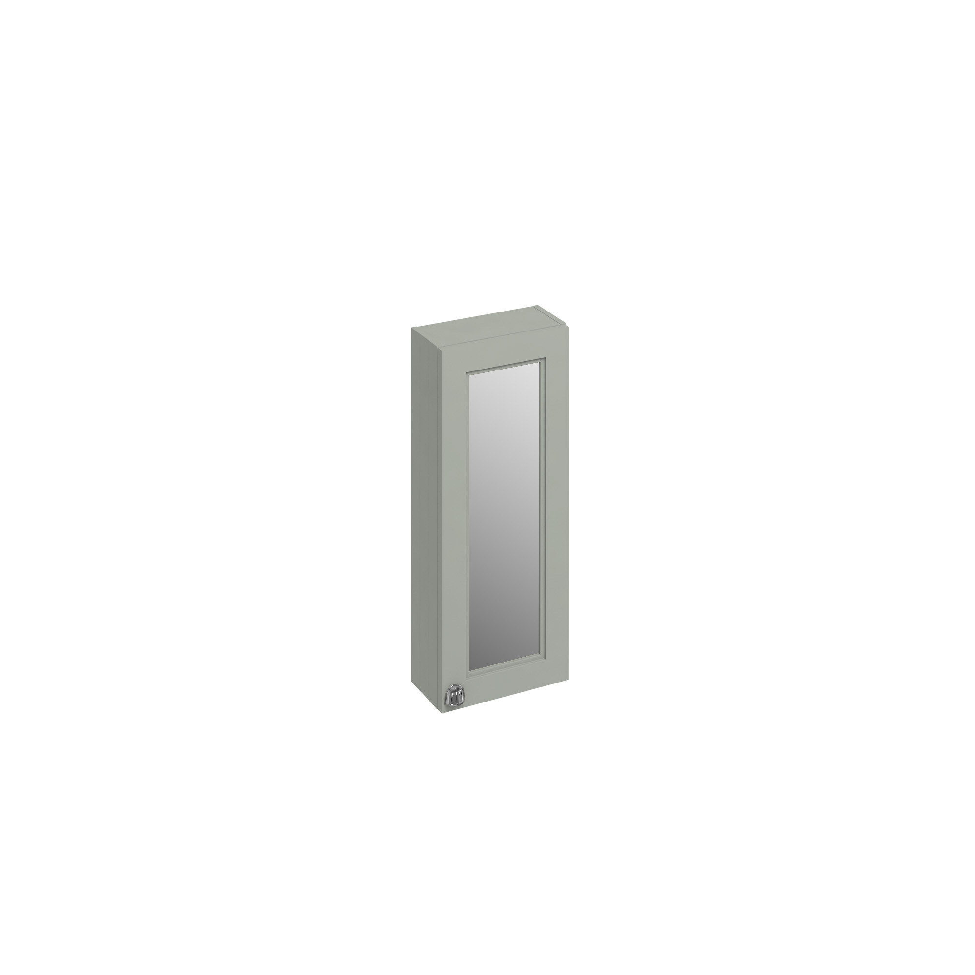 30 Single Door Mirror Wall Unit - Dark Olive