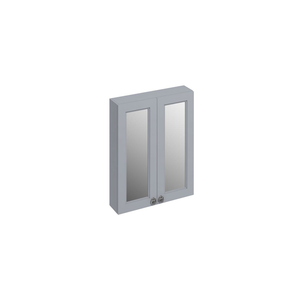60 Double Door Mirror Wall Unit -Classic Grey
