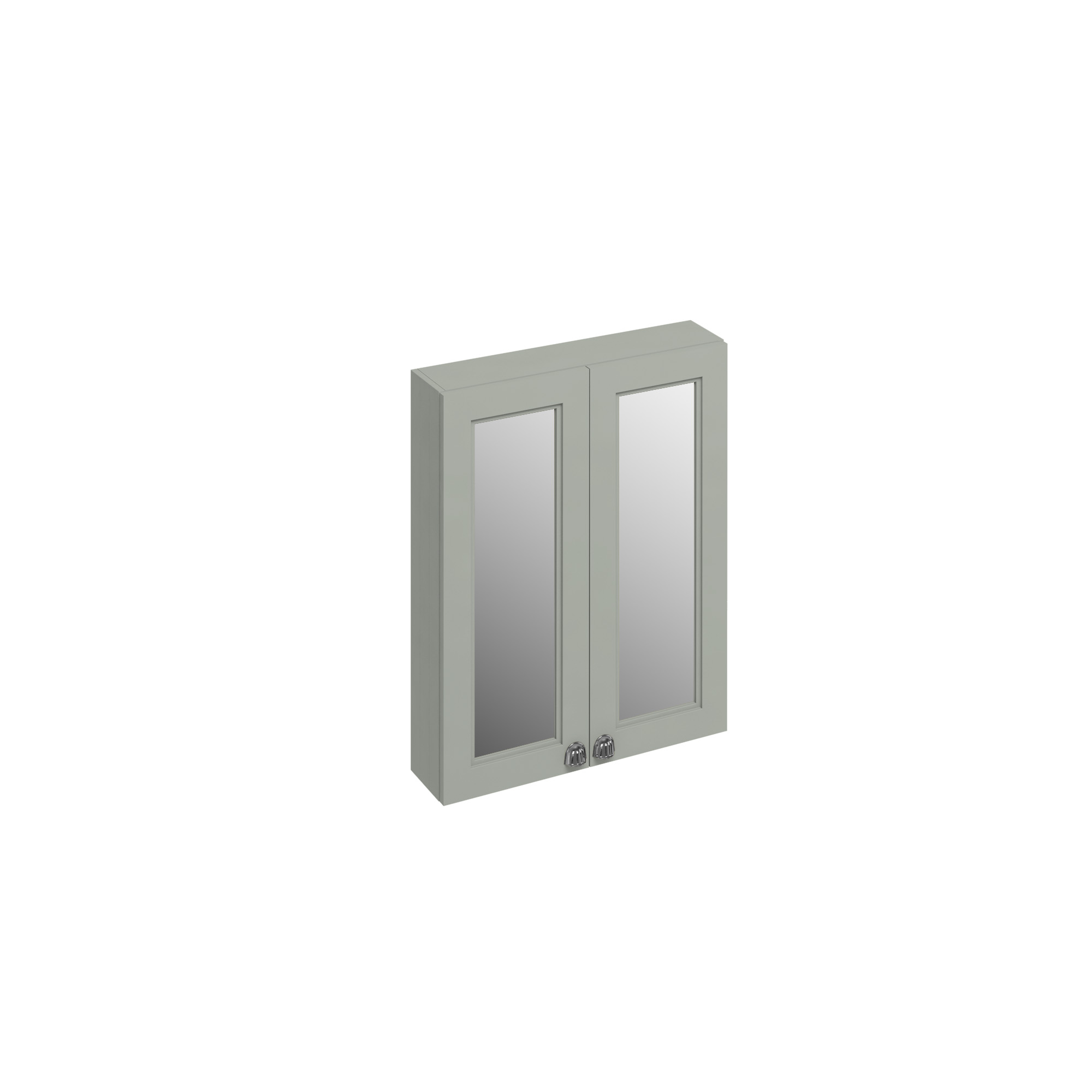 60 Double Door Mirror Wall Unit - Dark Olive