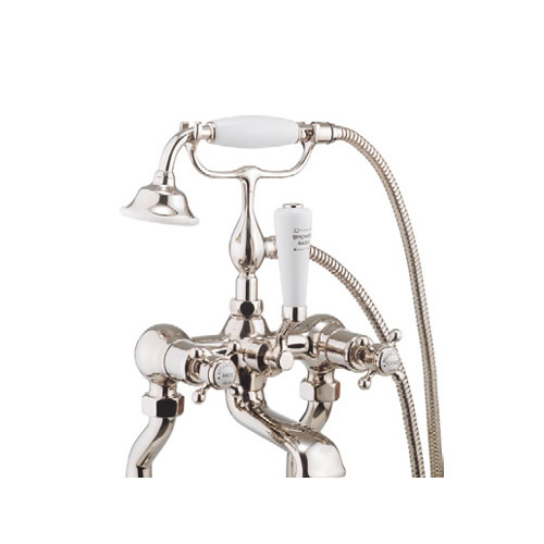 Belgravia Crosshead Bath Shower Mixer With Kit - Nickel