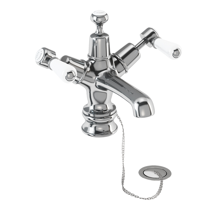 Kensington Regent basin mixer with plug and chain waste
