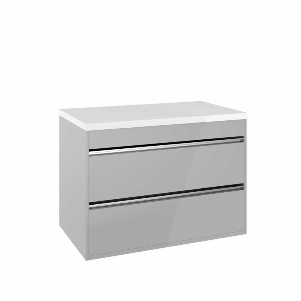 Kai 800 Double Drawer Unit & Worktop | BB Whitebook