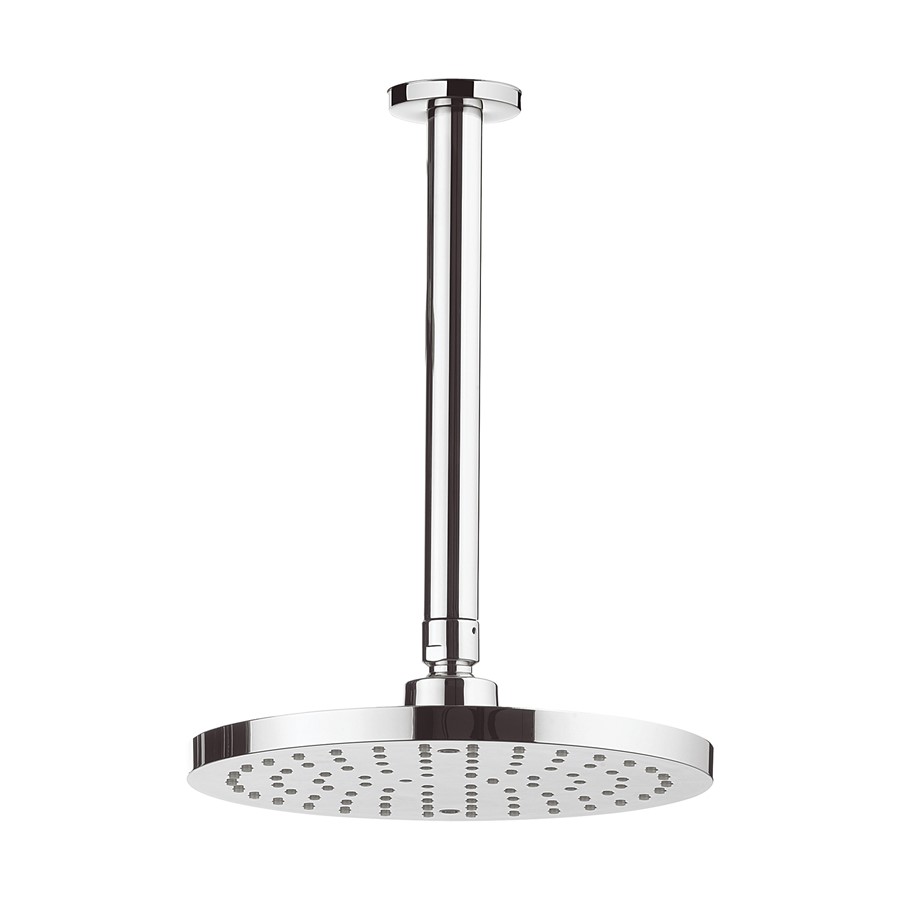 Fusion 200mm Round Fixed Head with 200mm Ceiling Arm