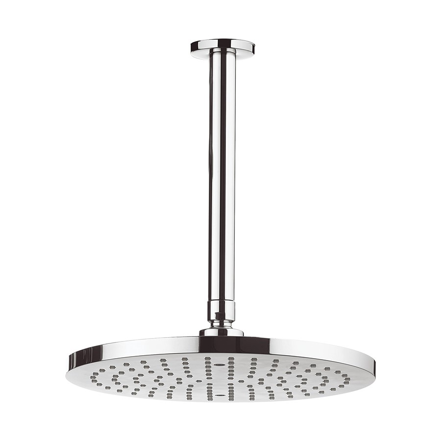 Fusion 250mm Round Fixed Head with 200mm Ceiling Arm