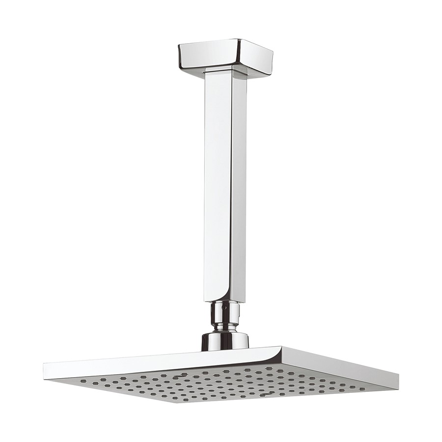 Planet 200mm Square Fixed Head with 200mm Ceiling Arm