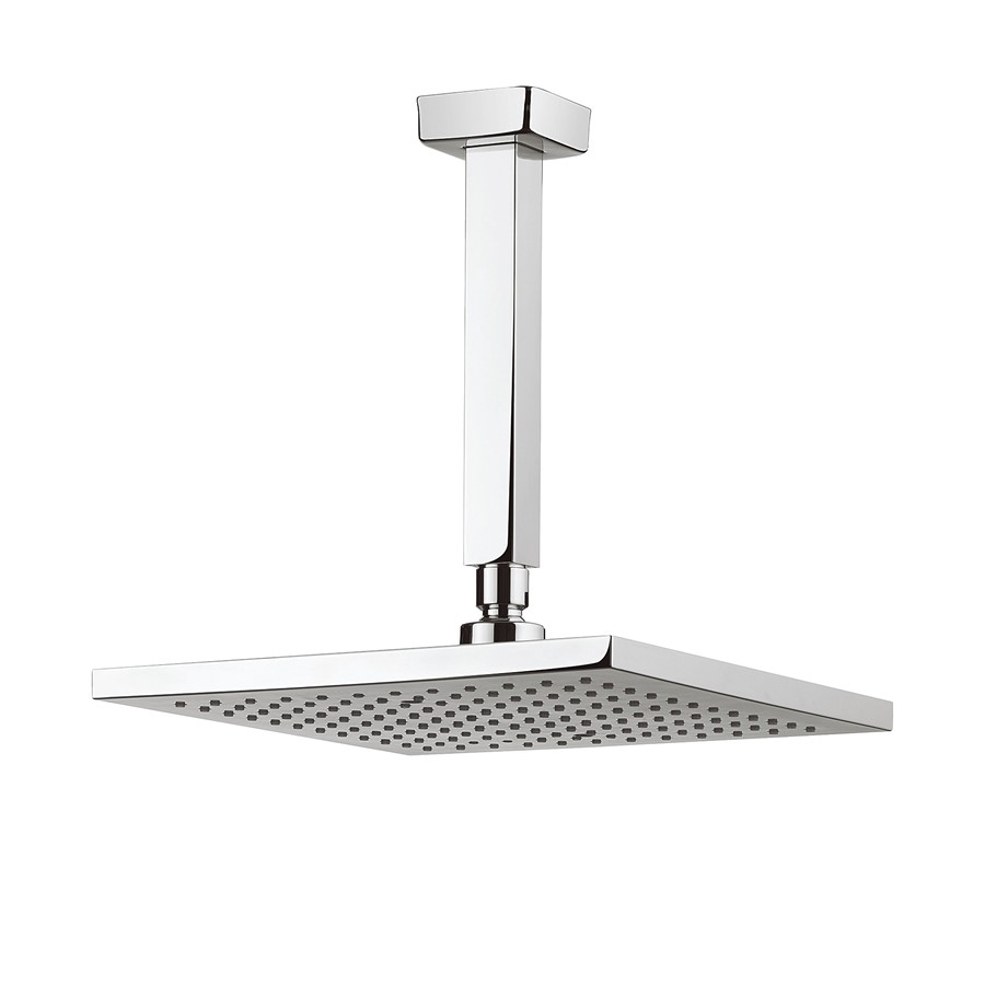 Planet 250mm Square Fixed Head with 200mm Ceiling Arm