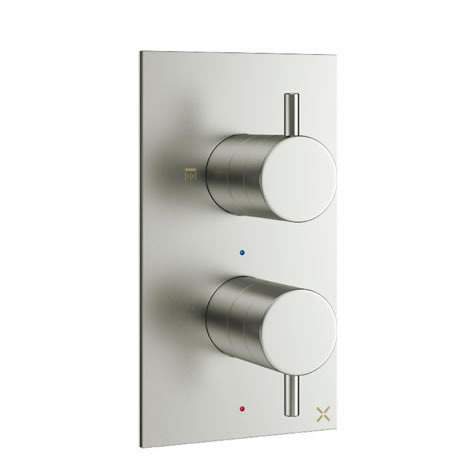 MPRO Thermostatic Shower Valve With 2 Way Diverter Brushed stainless steel effect