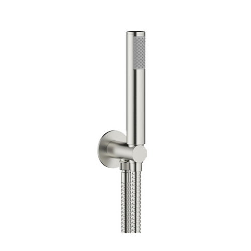 MPRO Wall Outlet with Hose & Handset Bracket - Brushed Stainless Steel Effect