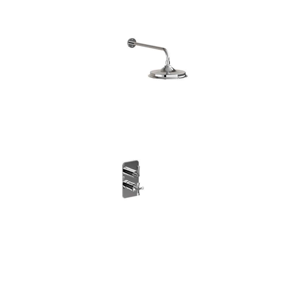 Riviera Shower valve with fixed shower head - chrome