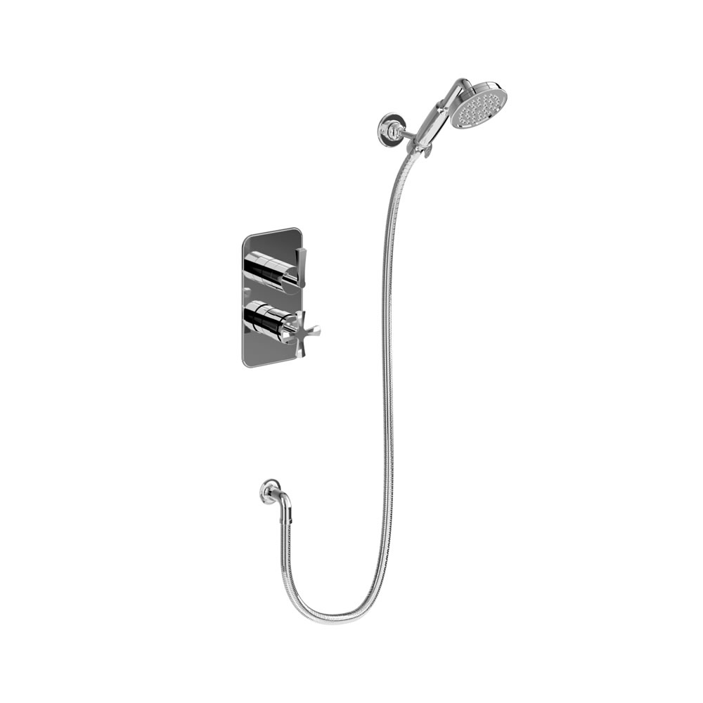 Riviera Shower valve with fixed shower head & shower hose