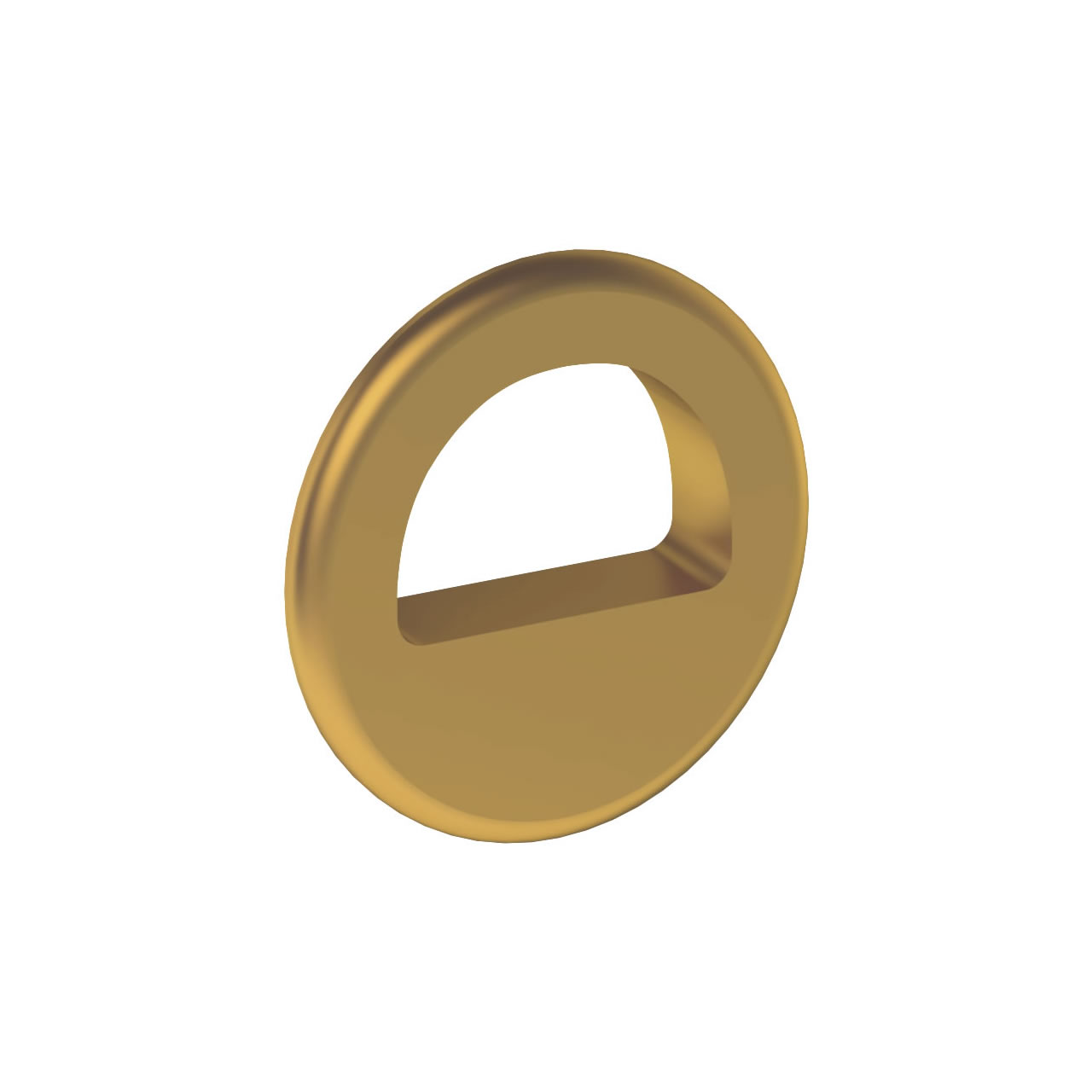 Brushed brass overflow ring without logo