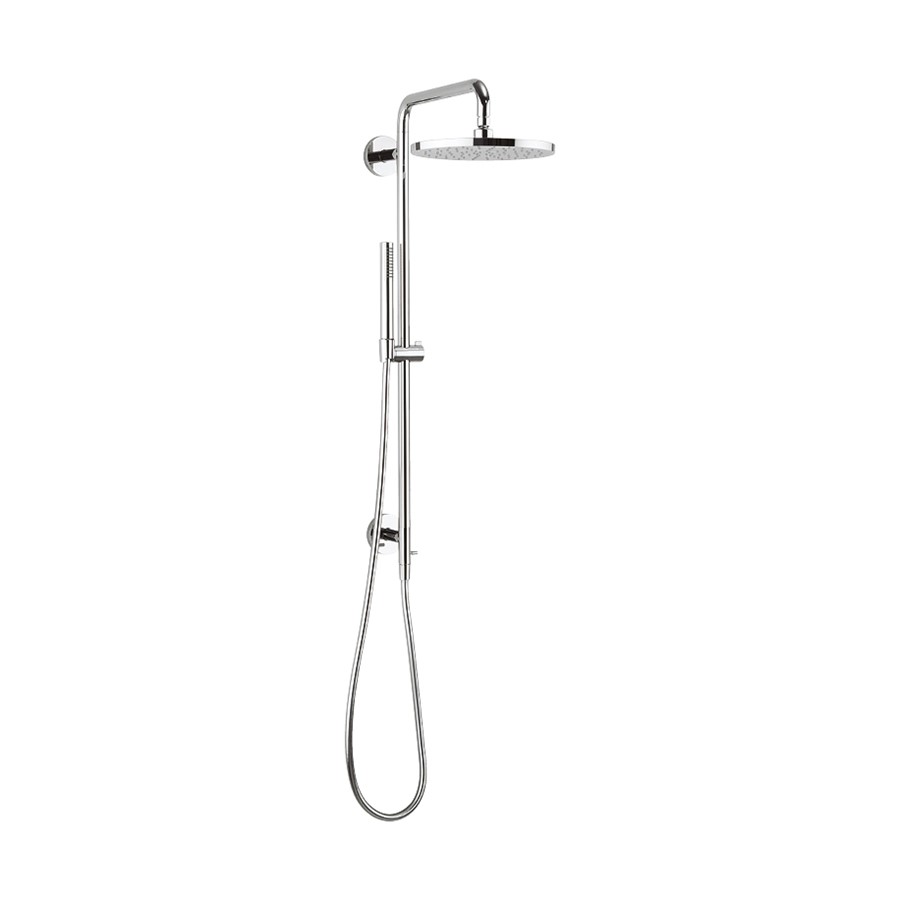 Svelte multifunction shower kit with integrated wall outlet