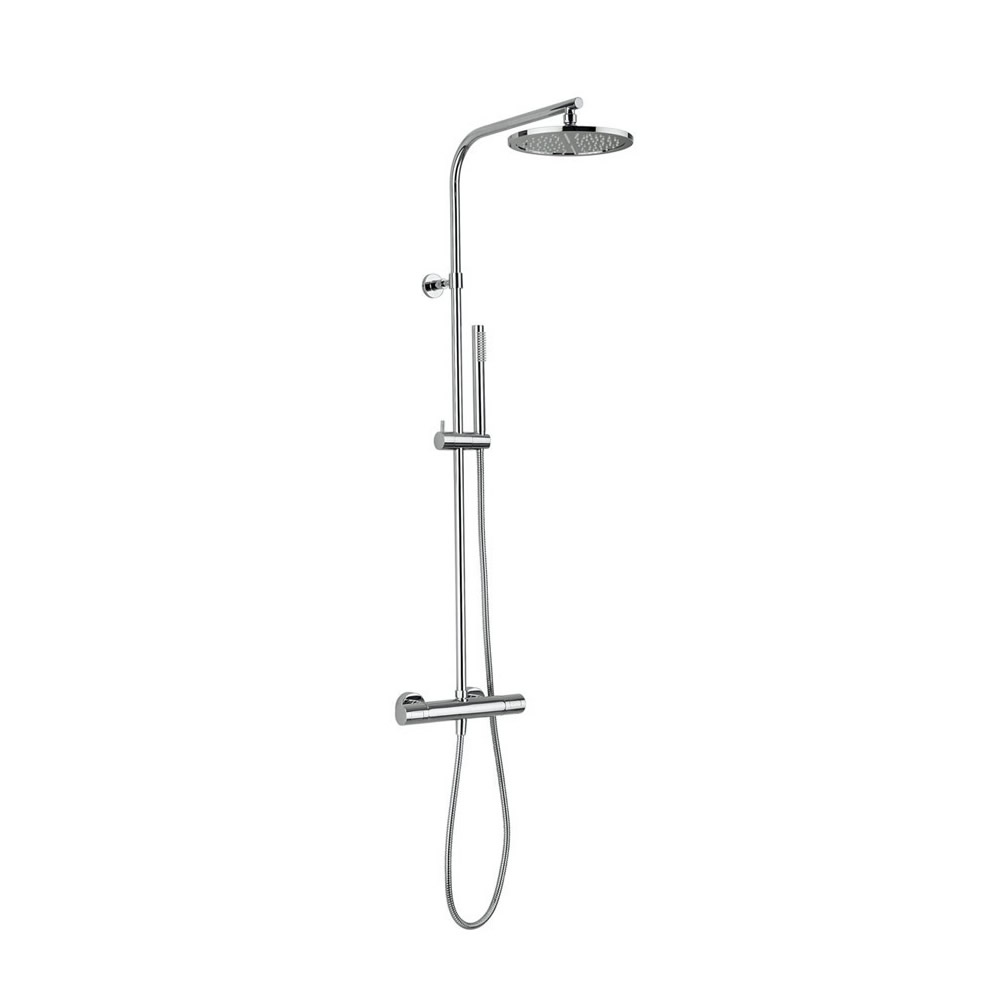 Curve Multifunction Thermostatic Shower Valve with Fixed Head & S