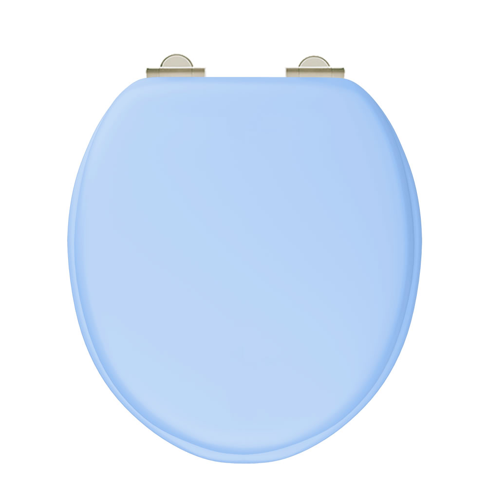 Burlington Bespoke Seat Blue With Nickel Hinges S56 NKL