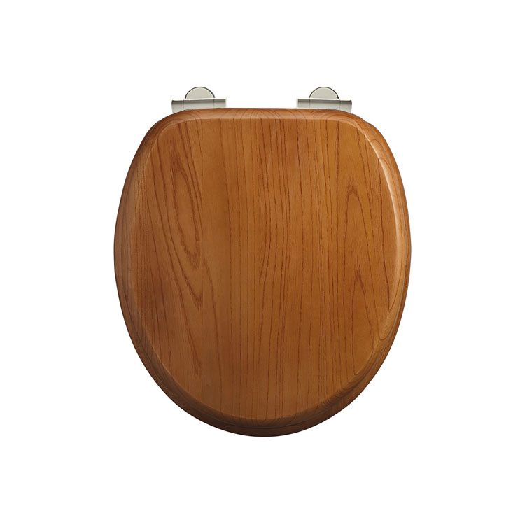 Wooden Soft Close Oak Toilet Seat