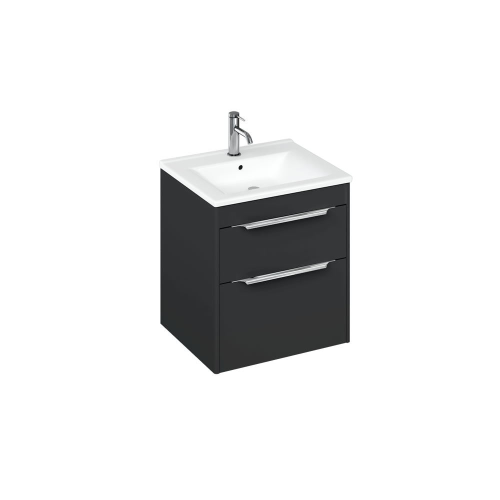 Shoreditch 550mm Double Drawer Grey and basin