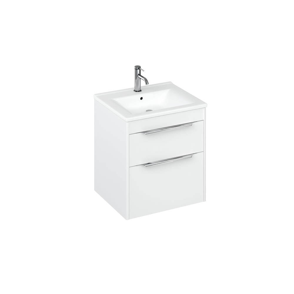 Shoreditch 550mm Double Drawer White and basin