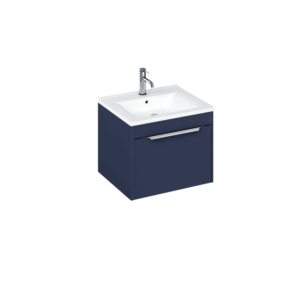 Shoreditch 550mm Single Drawer Blue and basin